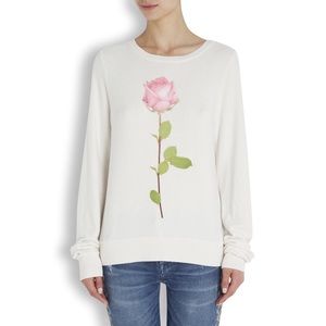 Wildfox Single Rose Baggy Beach Jumper